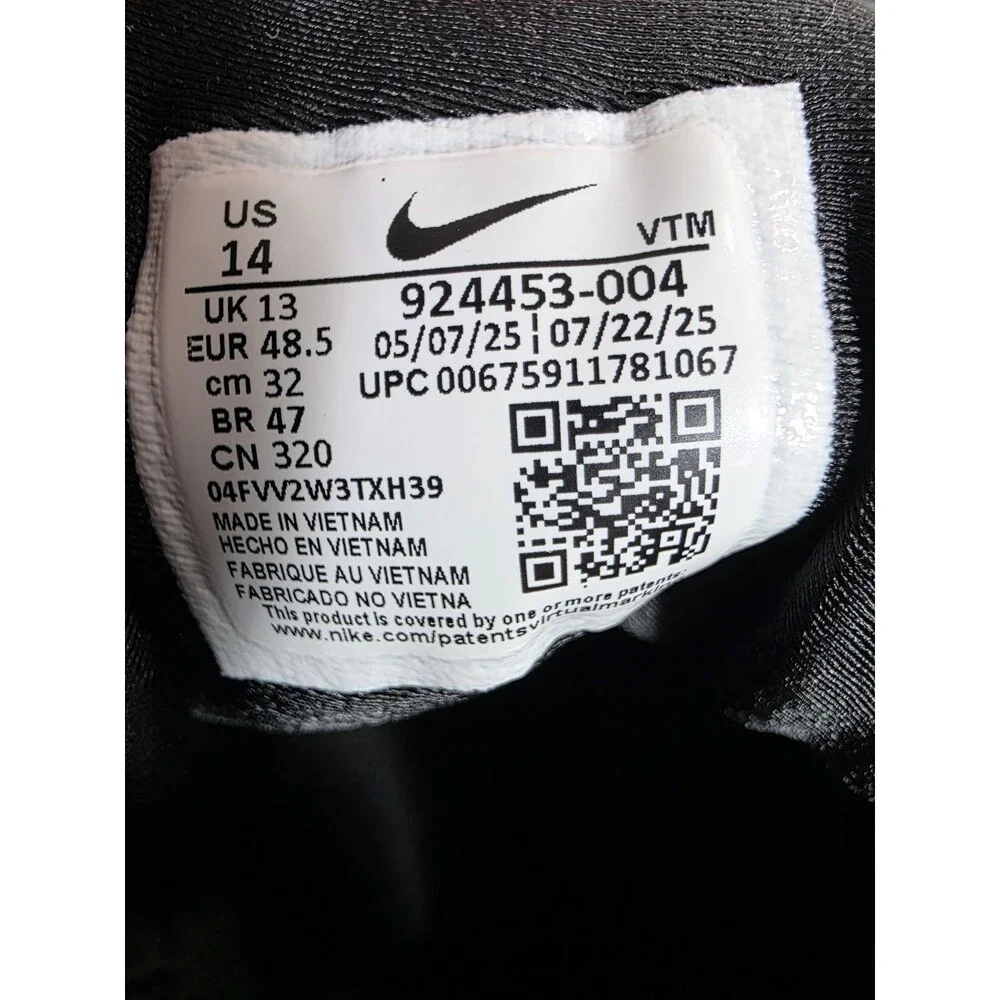 Nike Air VaporMax Plus Triple Black Size 14 924453-004